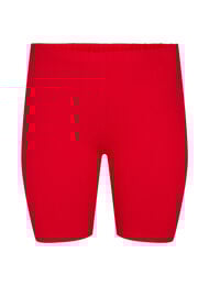 Ensfargede standard sykkelshorts, Rød