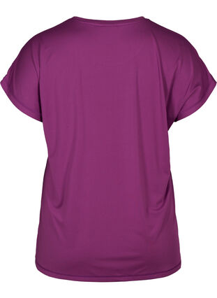 Ensfarget t-skjorte til trening, Sparkling Grape, Packshot image number 1