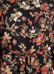 Midikjole med blomstertrykk og avtakbart knytebelte, Svart, Packshot image number 2