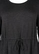 Knelang jerseykjole med bindebånd, Dark Grey Melange, Packshot image number 2
