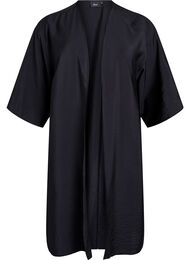 Kimono i viskose med 3/4 ermer, Black
