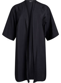 Kimono i viskose med 3/4 ermer, Svart Kimono i viskose med 3/4 ermer
