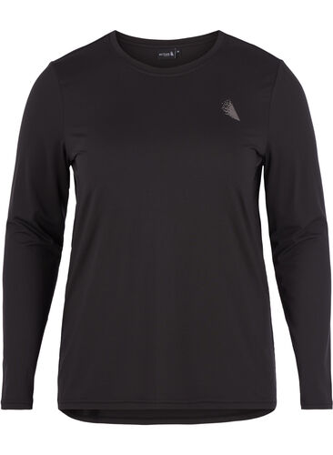 Treningsgenser med lange ermer, Black, Packshot image number 0