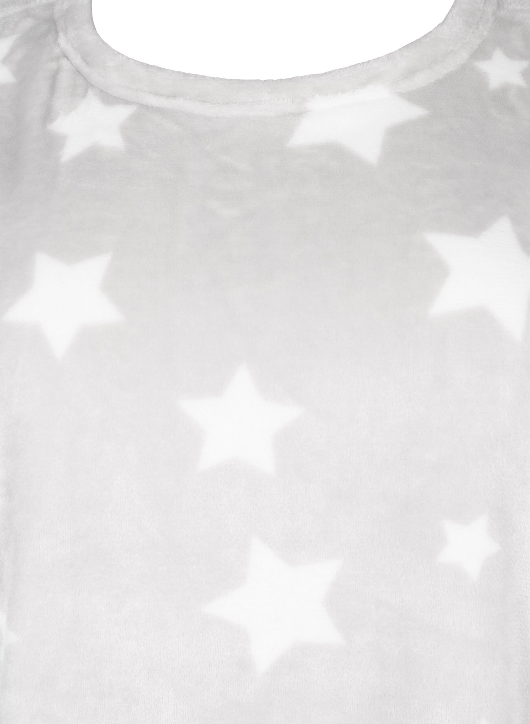 Zizzi Langermet bluse med stjerner, Grey Star, Packshot image number 2
