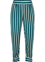 Stripete bukser med løs passform, Green Stripe