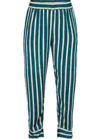 Stripete bukser med løs passform