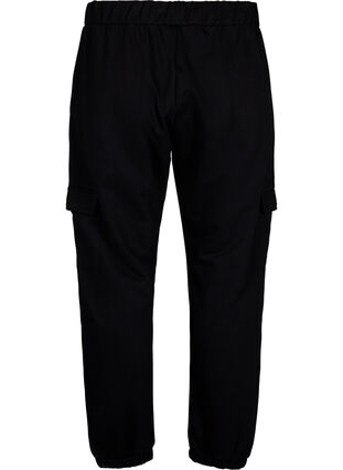 Zizzi Joggebukse med cargo-lommer, Black, Packshot image number 1