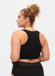 Sømløs BH med streng-detaljer, Black, Model