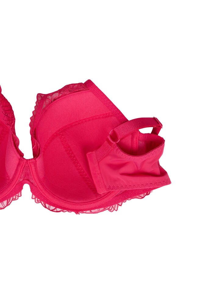 Vattert blonde-BH med spiler, Rosa, Packshot image number 3