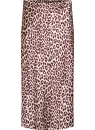 Midiskjørt i sateng, Leopard AOP