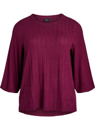 Løs bluse med 3/4-ermer, Fig
