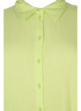 Skjorte i bomull med halvlange ermer, Wild Lime, Packshot image number 2