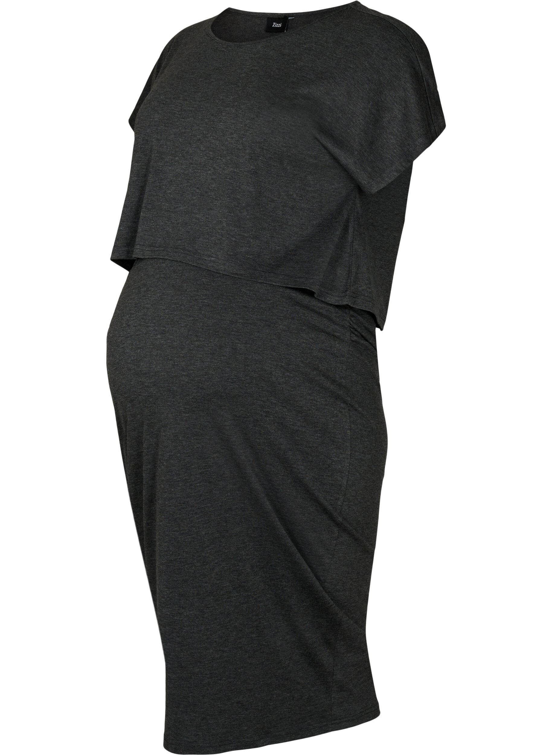 Zizzi Melert sett til gravide, Black Melange, Packshot image number 0