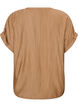 Viskosebluse med knapper og tekstur, Brun, Packshot image number 1