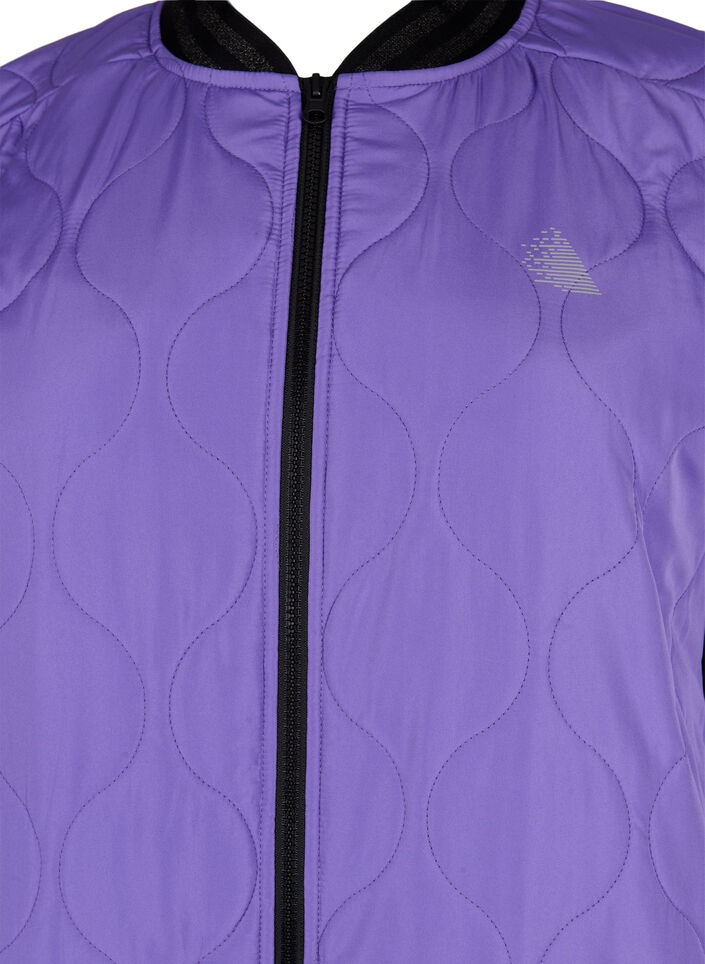 Bomberjakke med lommer og glitter, Passion Flower, Packshot image number 2