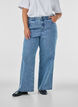 Jeans med wide fit og s&oslash;mdetaljer, Bl&aring;, Model image number 2
