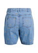 Dongerishorts med broderte jordbær, Blå, Packshot image number 1