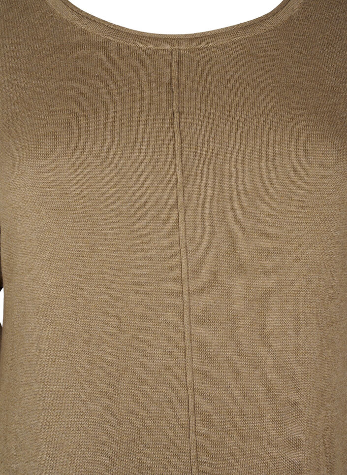 Strikket kjole i bomull og viskoseblanding, Grønn, Packshot image number 2