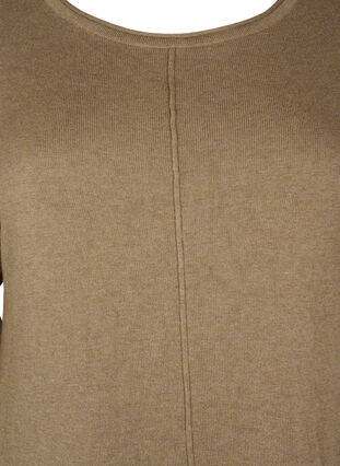 Zizzi Strikket kjole i bomull og viskoseblanding, Grønn, Packshot image number 2