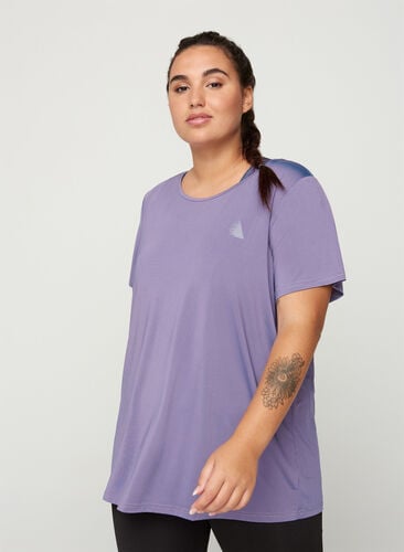 Kortermet T-skjorte til trening, Purple As Sample, Model image number 0