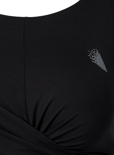 Sports-BH med krysset rygg, Black, Packshot image number 2