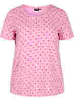Prikkete T-skjorte i bomull, Prism Pink W. Dot