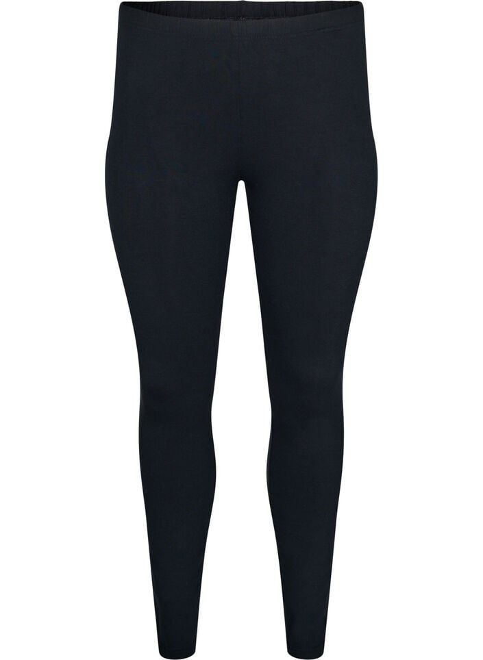 Basisleggings med ekstra lengde, Svart, Packshot image number 0