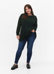 Strikket bluse i bomull og viskoseblanding, Gr&oslash;nn, Model image number 1