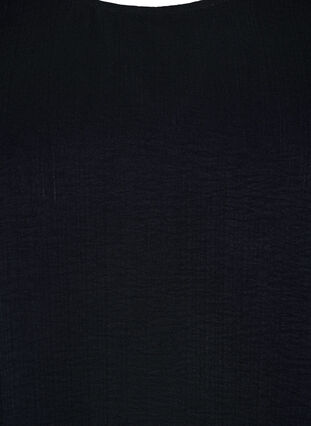 Zizzi Kortermet bluse med sløyfe bak på ryggen, Black, Packshot image number 2