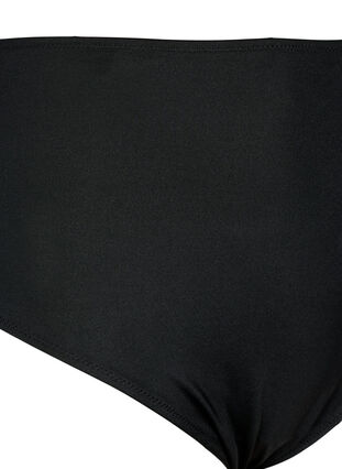 Ensfarget bikinitruse med vanlig midje, Black, Packshot image number 2