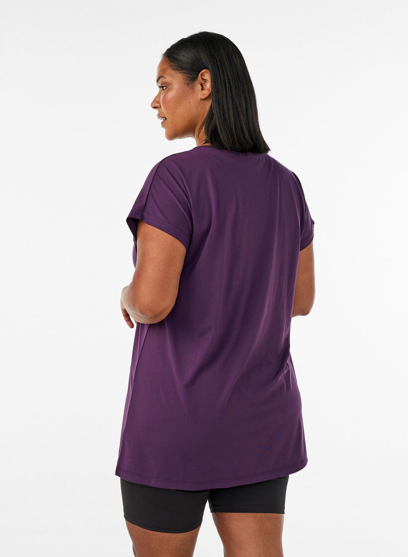 Lang trengings T-skjorte, Lilla, Model image number 2