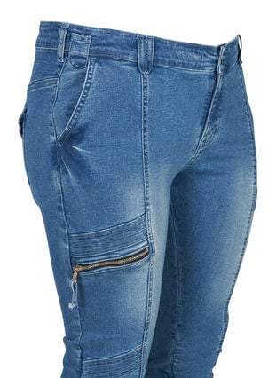 Nillie capri jeans, Blue denim, Packshot image number 2