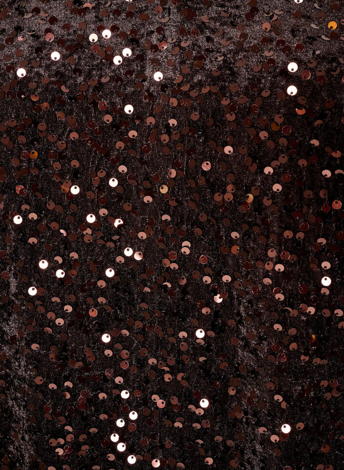 Kort paljettkjole med A-linjefasong, Brun, Packshot image number 2