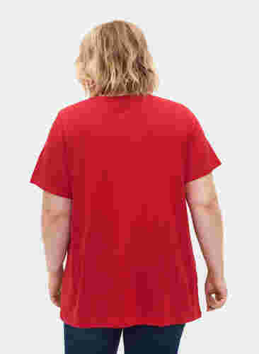 Kortermet T-skjorte med A-form, Lipstick Red, Model image number 1