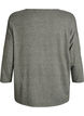 Jersey bluse med 3/4 ermer, Gr&oslash;nn, Packshot image number 1