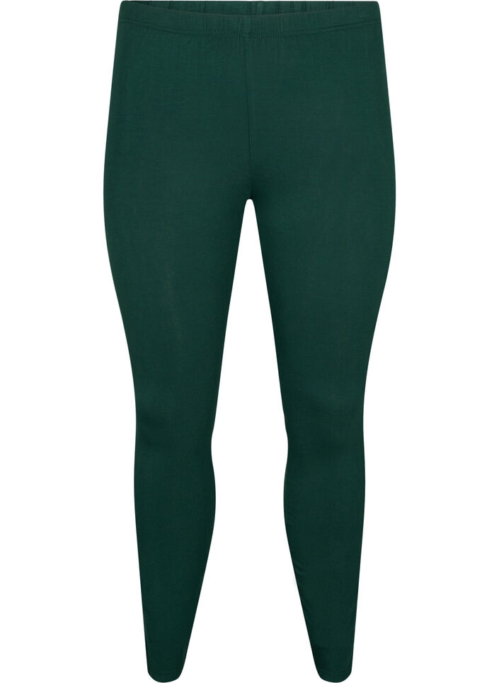 Basis leggings i viskose, Gr&oslash;nn, Packshot image number 0