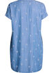Lyocell kjole med plagg i denim og broderte blomster, Bl&aring;, Packshot image number 1