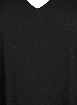 FLASH - langermet kjole med glitter, Black w. Silver , Packshot image number 2