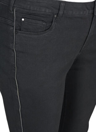 Sanna jeans med lurexdetalje, Black, Packshot image number 2