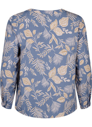 FLASH - bluse med lange ermer og trykk, Delft AOP, Packshot image number 1