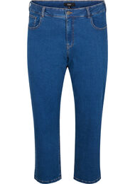 Cropped Vera jeans med straight fit, Bl&aring;