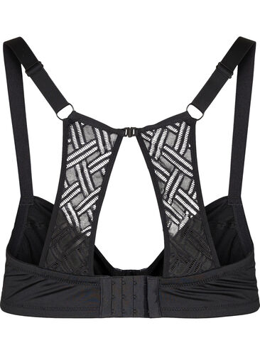 BH med bøyle og ryggdetaljer, Black, Packshot image number 1