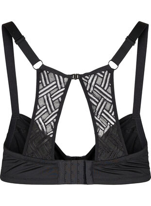 Zizzi BH med bøyle og ryggdetaljer, Black, Packshot image number 1