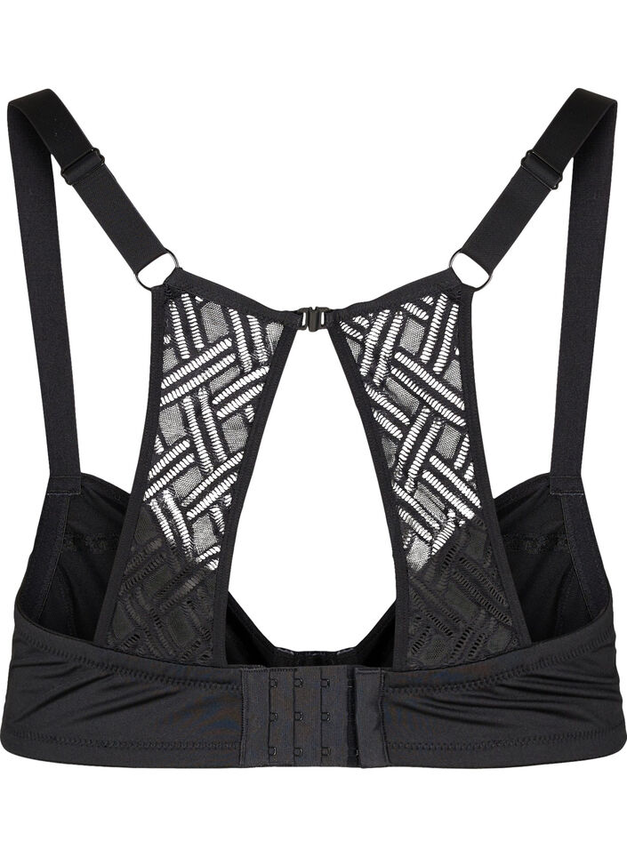 BH med bøyle og ryggdetaljer, Black, Packshot image number 1
