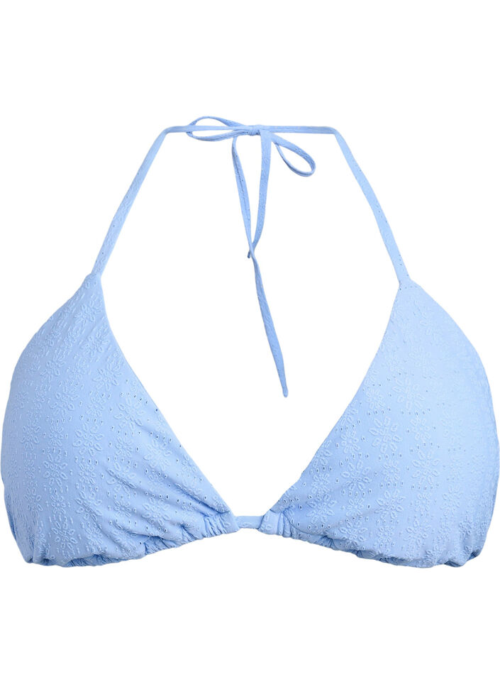 Trekant bikinitopp med et teksturert mønster, Placid Blue, Packshot