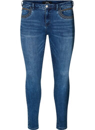Supersmal Sanna jeans med piggdetaljer, Blue Denim