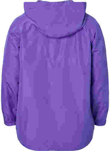 Kort jakke med hette og justerbar bunn, Purple Opulence, Packshot image number 1