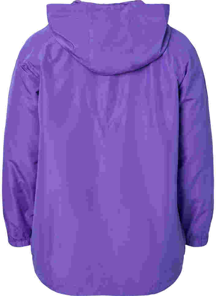 Kort jakke med hette og justerbar bunn, Purple Opulence, Packshot image number 1