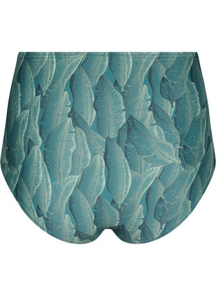 Zizzi Bikinitruser med trykk og høy midje, Grønn, Packshot image number 1
