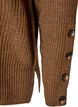 Strikket bluse med ribbestruktur og knappdetaljer, Brun, Packshot image number 3